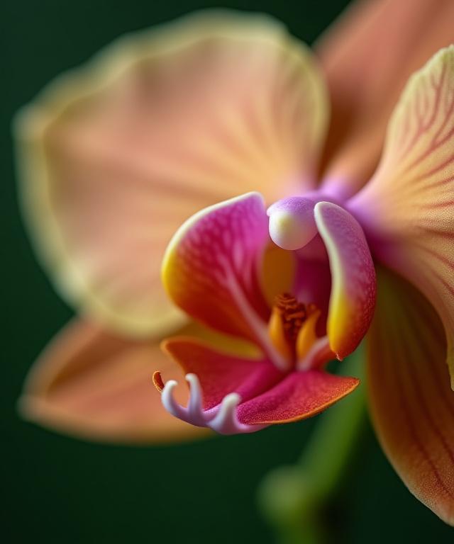 A close-up of a rare and beautiful orchid, showcasing exotic beauty.